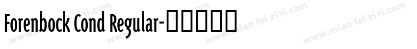 Forenbock Cond Regular字体转换